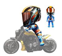 Transforming Motorcycle Doll, 12 Cm Alloy ABS, And Boy Toys Action Figures Collectible, Q Version Rider Desk Decors | Transformation Toy Hat Interactive Family Birthdays Holiday Housewarming