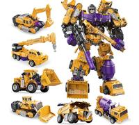 Transforming Toy Heroes Transform Toys, Car Robot Car Toy 2in 1,Action Figure Deformation Car Model Combination Type Toys, for Kids Ages 3 and Up -Yellow-626A