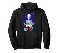 transgender Alien LGBTQ transgender People Exist Alien Pullover Hoodie