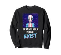 transgender Alien LGBTQ transgender People Exist Alien Sweatshirt