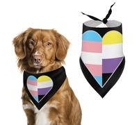 Transgender And Non-Binary Proud Flag Dog Bandanas Cute Triangle Bibs Washable Cats Dogs Neckerchief Pet Scarf