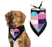 Transgender And Omnisexual Flag Dog Bandanas Cute Triangle Bibs Washable Cats Dogs Neckerchief Pet Scarf