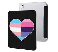 Transgender And Omnisexual Flag Stylish Tri-fold Tablet Case Compatible with IPAD 10代 (10.9in) Anti-Scratch Covers with Pen Slot