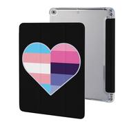 Transgender And Omnisexual Flag Stylish Tri-fold Tablet Case Compatible with IPAD 2017/2018/Air1/Air2 (9.7in) Anti-Scratch Covers with Pen Slot
