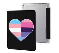 Transgender And Omnisexual Flag Stylish Tri-fold Tablet Case Compatible with IPAD Pro (10.5in) /IPAD Air3(10.5in) Anti-Scratch Covers with Pen Slot