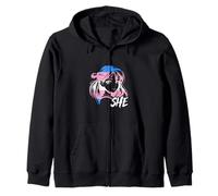 Transgender Anime She Transwoman LGBT Trans Flag Pride Zip Hoodie