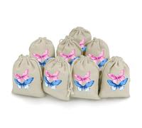 Transgender Butterfly Drawstring Goody Bag 8Pcs Cotton And Hemp Bunches Pocket Reusable Gift Bags Halloween Christmas Parties