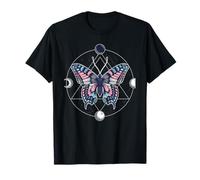 Transgender Butterfly Trans Pride Flag LGBT Moon Subtle Gay T-Shirt