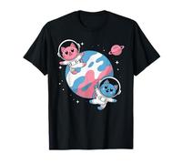Transgender Cat Trans Pride Flag LGBTQ Cats In Space T-Shirt