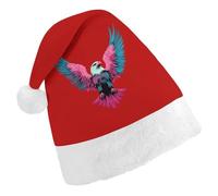 Transgender Ea-gles Pattern Christmas Hat Adult Santa Hats Unisex Party Headwear Festive Holiday Supplies