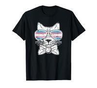 Transgender Flag Animal Cat Trans Gay Pride Gift Transgender T-Shirt