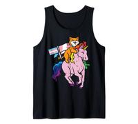 Transgender Flag Cat Unicorn Trans Pride Transsexual LGBT Tank Top