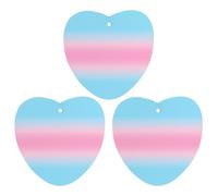 Transgender Flag Colors 3 Pcs Automotive Air Fresheners Mirror Aromatherapy Tablets Ornament Car Fragrance Scented Cards Love form