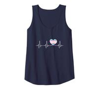 Transgender Flag Heart for Trans Pride and Transgender Pride Tank Top