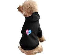 Transgender Flag Heartbeat Dog Hoodie Shirts Pet Clothes for Small Puppy Cat Costume 2XL