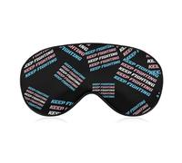 Transgender Flag Keep Fighting Trans Blackout Sleep Mask for Side Sleeper Soft Covers for Travel Essentials Nap