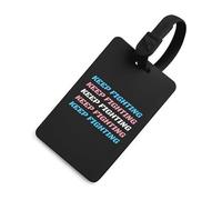 Transgender Flag Keep Fighting Trans Luggage Tags for Suitcases Handbag Tag Labels Travel Accessories Privacy Cover ID Label
