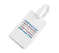 Transgender Flag Keep Fighting Trans Luggage Tags for Suitcases Handbag Tag Labels Travel Accessories Privacy Cover ID Label