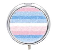 Transgender Flag Pill Case Travel Medicine Organizer Box