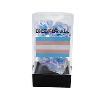 Transgender Flag RPG Dice Set