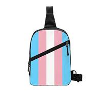 Transgender Flag Sling Backpack Foldable Chest Bag Crossbody Shoulder Daypack