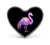 Transgender Flamingo Badge Heart Shape Cute Brooch Pins Button Badges for Backpack Jackets Hats Decor