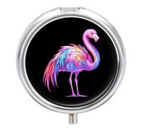 Transgender Flamingo Pill Box 3 Compartment Small Portable Medicine Case Pill Organizer for Pocket Purse