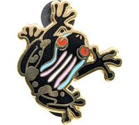 Transgender Frog Pin | Trans Pride Tree Frog Enamel Pin in Subtle LGBT Transgender Flag Colors | Subtle Pride Jewelry | Gay Frog Pin, S, enamel, no gemstone