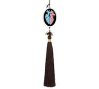 Transgender Heart Trans Proud Automotive Interior Mirrors Hanging Crystal Pendant Lucky Charm Car Rearview Ornament Ellipse
