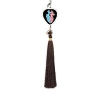 Transgender Heart Trans Proud Automotive Interior Mirrors Hanging Crystal Pendant Lucky Charm Car Rearview Ornament Love