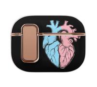 Transgender Heart Trans Proud Compatible with Airpod Pro 1/2 Case PC Scratch-Resistant Drop-Proof Protective Cover with Secure Buckle