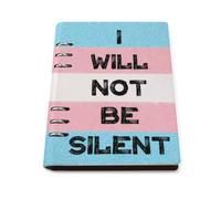 Transgender I Will Not Be Silent Lgbt A5 Refillable Notebook Binder Journaling