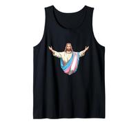 Transgender Jesus Embracing Trans Pride Love Tank Top