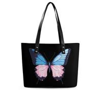 Transgender LGBT Flag Butterfly Women's Tote Handbags Shoulder Bag
