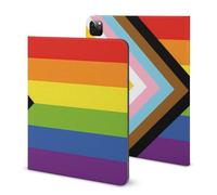 Transgender LGBT Rainbow Flag Funny Tablet Case Compatible with IPAD Pro 2020 （11in）/2020 （10.2in）/2020 AIR 4 （10.9in）/Pro 2021 （11in）/Air4/Air5 （10.9in） Personality Protective Cover with Pen Slot