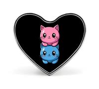 Transgender LGBTQ Proud Trans Cats Custom Brooch Pin Heart Lapel Pins Tie Suit Dress Accessories for Men Women Wedding Birthday