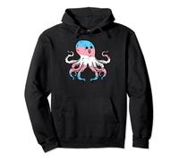 Transgender Octopus Trans Pride Flag Transsexual Men Women Pullover Hoodie