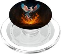 Transgender Phoenix Bird Trans Pride Flag Rising From Ashes PopSockets PopGrip for MagSafe