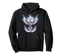 Transgender Phoenix Halloween Trans Flag Rising From Ashes Pullover Hoodie