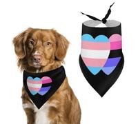 Transgender Polysexual Polyromantic Proud Heart Dog Bandana Puppy Cat Scarfs Bibs Washable Triangle Kerchief Pet Gifts