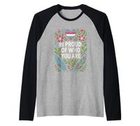 Transgender Pride Be Proud Modern Unisex LGBTQ+ Visibility Raglan Baseball Tee