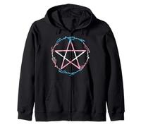 Transgender Pride Christmas Star Trans Flag Transsexual Zip Hoodie
