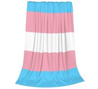 Transgender Pride Flag LGBT Blanket, Soft Lightweight Throw Blanket, All Season Anti-Pilling Cozy Flannel Blanket for Bed Couch Bedroom Sofa, 60 in x 80 in