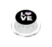 Transgender Pride Flag Love Heart PopSockets PopGrip for MagSafe
