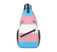 Transgender Pride Flag Sling Bag Hiking Daypack Crossbody Shoulder Backpack Travel Chest Pack for Men Women