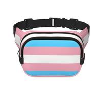 Transgender Pride Flag Square Waist Belt Bag Pack Purse for Women and Men with Adjustable Strap Perfect for Running,Travel Outdoor
