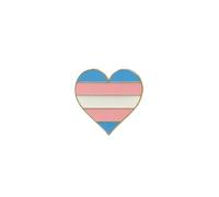 Transgender Pride Heart Enamel Pin Badge - Trans Flag Heart Lapel Pin for Jacket, Backpack, Lanyard - LGBTQ+ Transgender Support Accessory