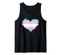Transgender Pride Heart Flag Tank Top