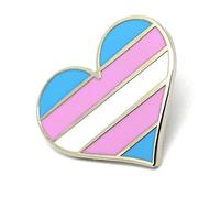 Transgender Pride Pin Flag LGBTQ Trans Heart Flag Tras Lapel Pin