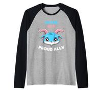 Transgender Pride Satan is A Proud Ally Statement Raglan Baseball Tee